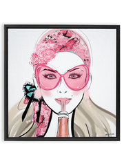 Who Needs a Glass? - Illustration - Canvas Gallery Print - Unframed or Framed - Tiffany La Belle