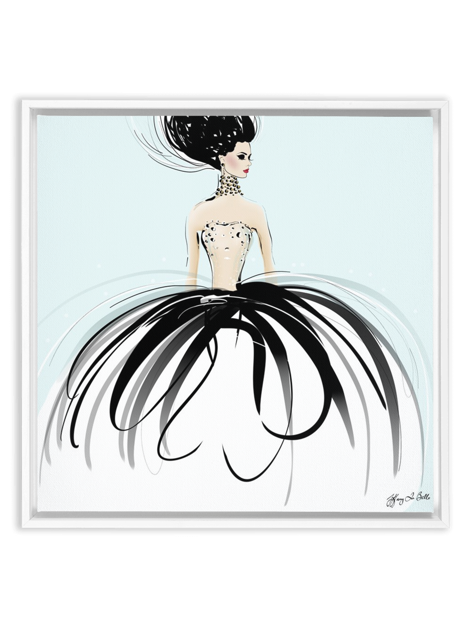Couture Gems - Illustration - Canvas Gallery Print - Unframed or Framed - Tiffany La Belle