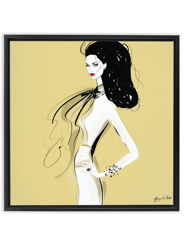 She's All Style - Illustration - Canvas Gallery Print - Unframed or Framed - Tiffany La Belle