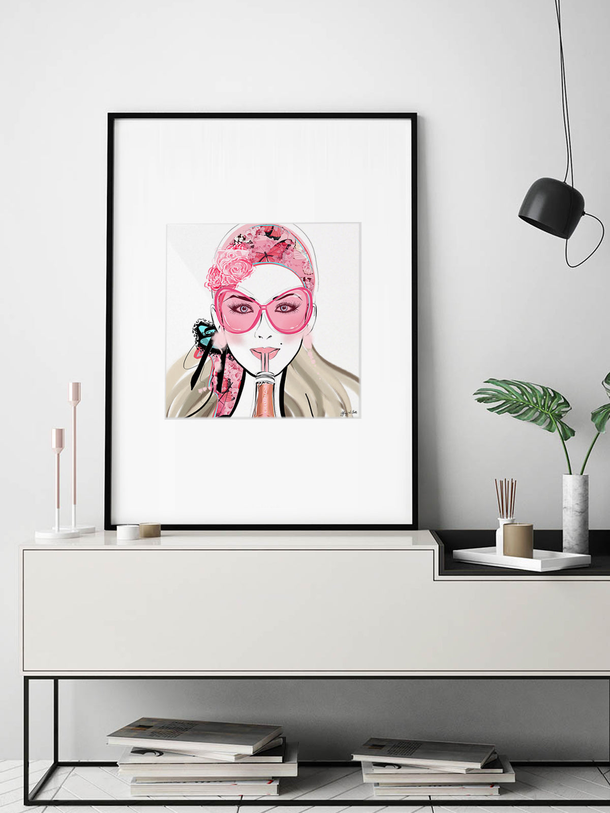 Who Needs a Glass? - Illustration - Limited Edition Print - Tiffany La Belle