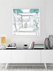 Beach Life Dubai - Illustration - Canvas Gallery Print - Unframed or Framed - Tiffany La Belle