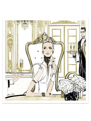 Champagne Dining - Illustration - Limited Edition Print - Tiffany La Belle