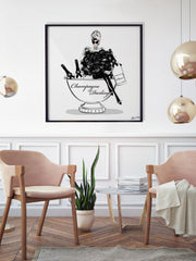 Champagne Darling - Illustration - Limited Edition Print - Tiffany La Belle
