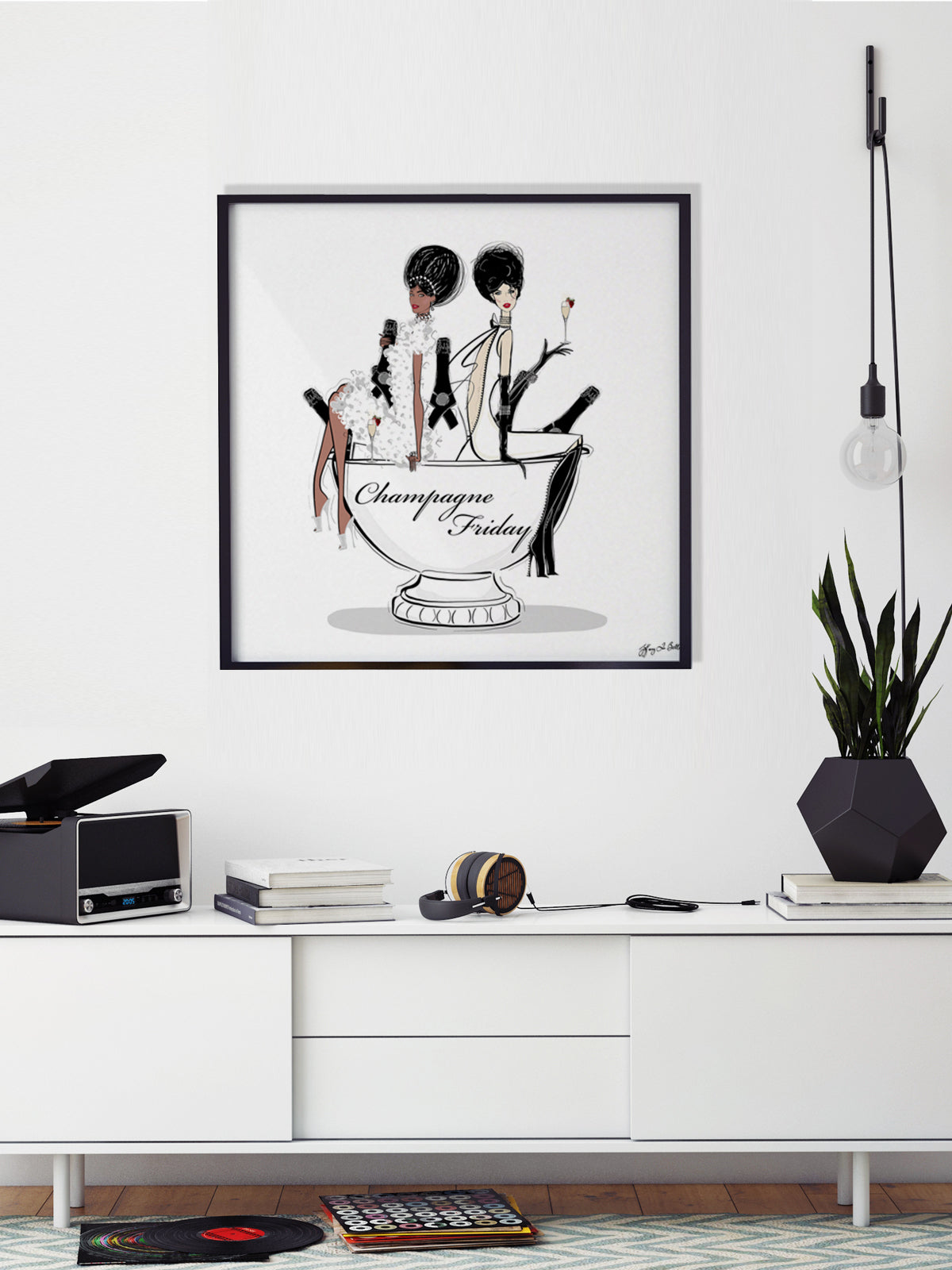 Champagne Friday - Illustration - Limited Edition Print - Tiffany La Belle