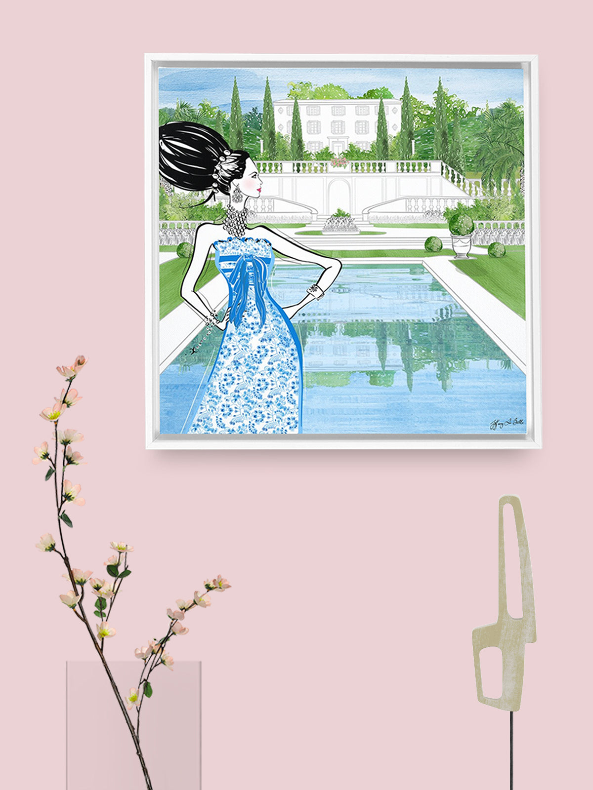 Chanel Haute Couture Spring - Illustration - Canvas Gallery Print - Unframed or Framed - Tiffany La Belle