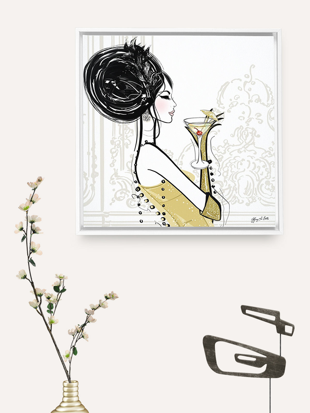 Cocktail Hour - Illustration - Canvas Gallery Print - Unframed or Framed - Tiffany La Belle