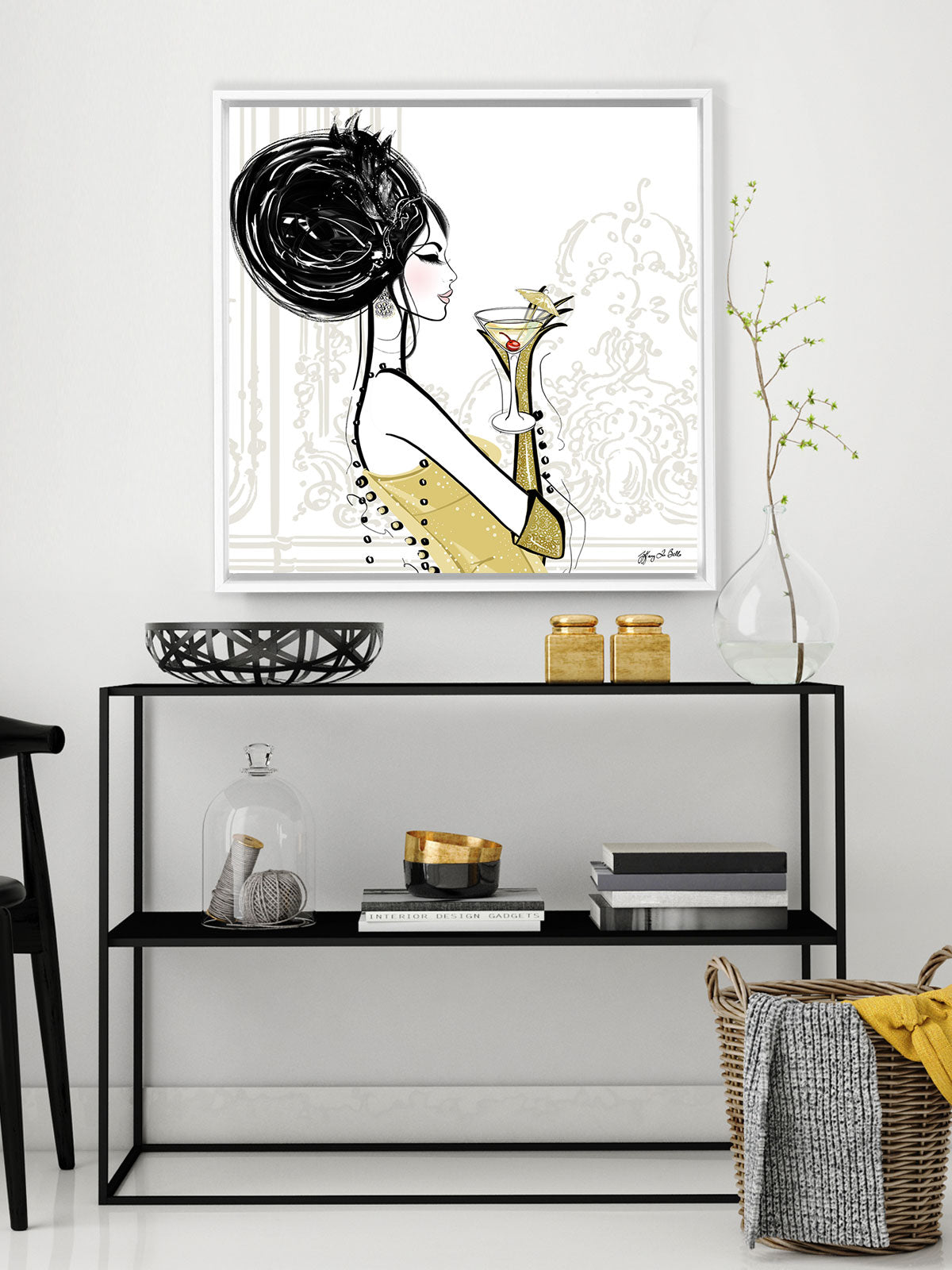 Cocktail Hour - Illustration - Canvas Gallery Print - Unframed or Framed - Tiffany La Belle
