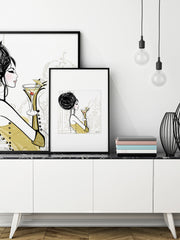 Cocktail Hour - Illustration - Limited Edition Print - Tiffany La Belle