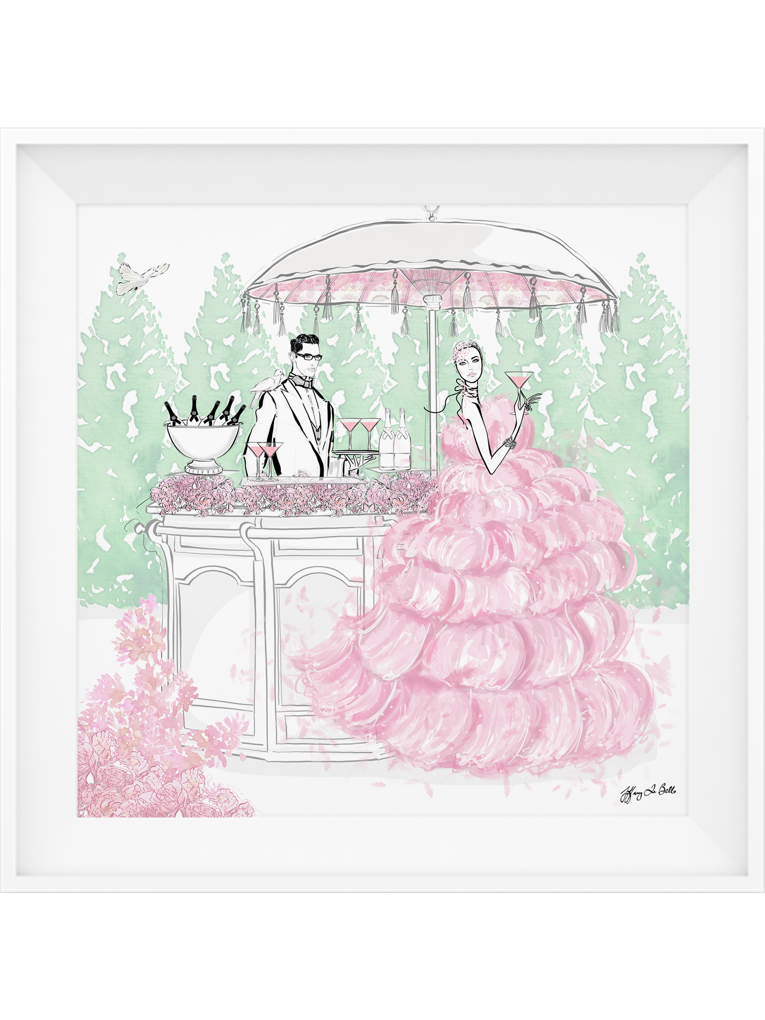 Giambattista Valli Cocktail Couture - Illustration - Limited Edition Print - Tiffany La Belle