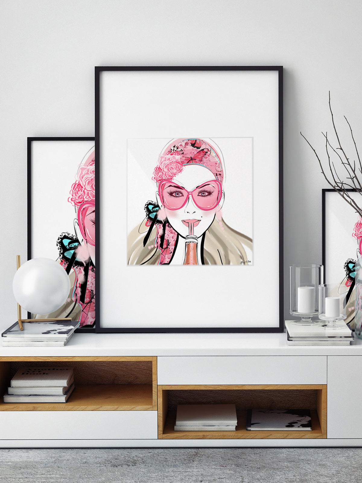 Who Needs a Glass? - Illustration - Limited Edition Print - Tiffany La Belle